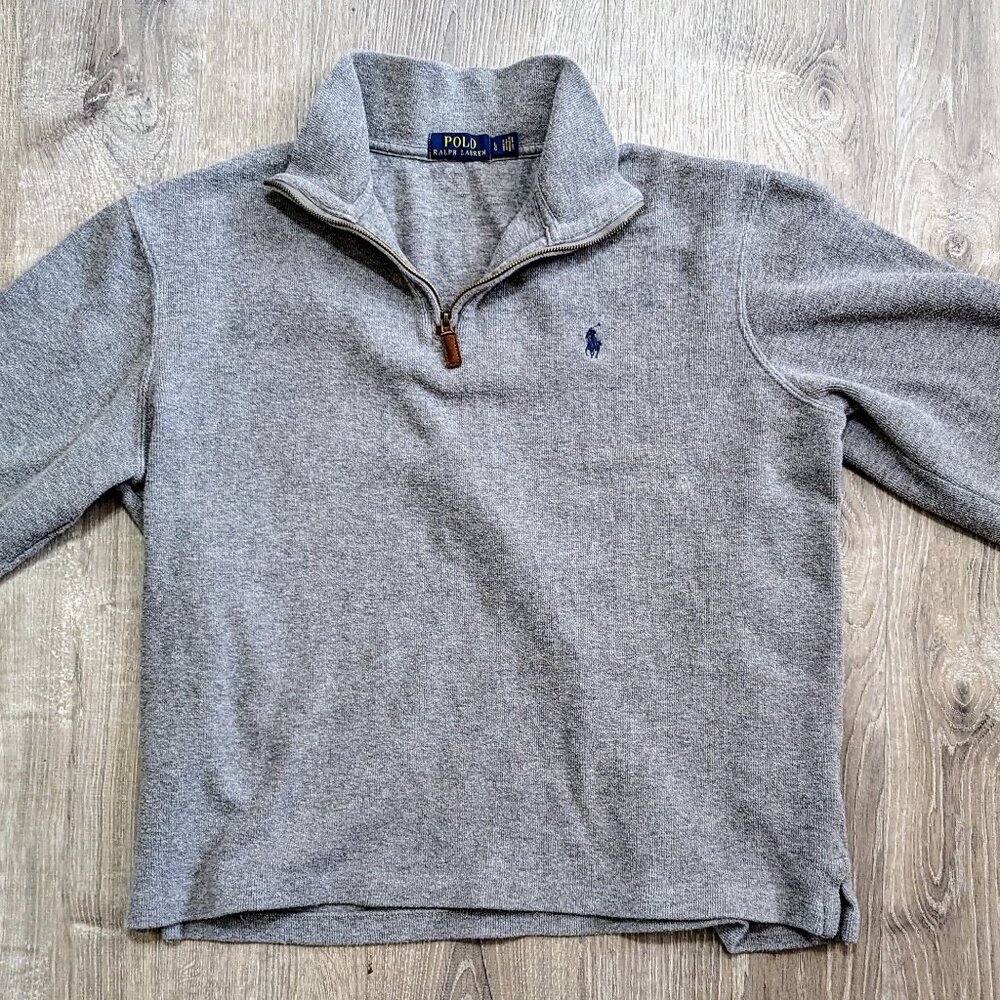 Ralph Lauren Luxury Quarter-Zip Pullover Sweatshirt size Large